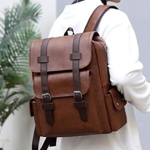 Hot And Bold Vegan Leather Multi-Compartment Laptop/Casual Lightweight Trendy Backpack.