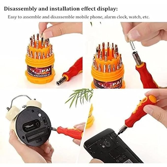 Sulfar Screwdriver Set, Steel 31 in 1 with 30 Screwdriver Bits, Professional Magnetic Driver Set, for PC/Household/Furniture/Tablet/Game Console/Electronic Devices - Image 2