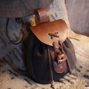 Fashion My Day® Retro Pouch Bag Style Backpack Pockets Cosplay Costume Brown 2 | Women's Handbags and Bags