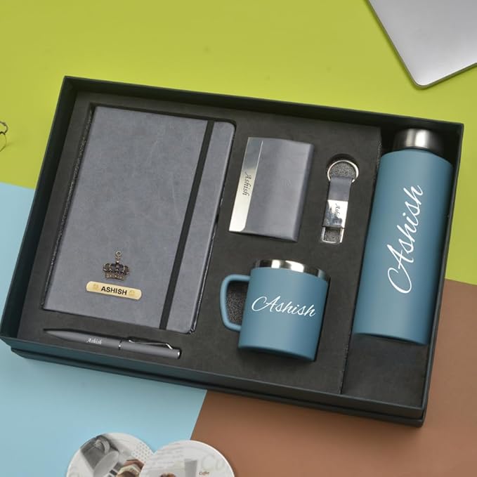 Customized Water Bottle Gift Set with Name | Personalized Unisex Gift Set | Birthday Gift for Husband, Wife, Brother, Sister and Friends - Image 3