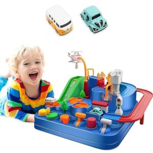 Car Race Track Adventure Toys for 3+ Year Old Boys & Girls, City Rescue Preschool Educational Vehicle Puzzle Playset