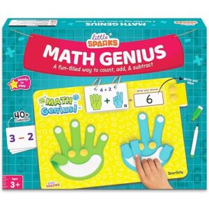 Smartivity Math Genius | Educational Toy for Kids 3+ Years | 40+ Challenges - Foldable Finger Counting Hands | Learn Counting, Numbers, Addition & Subtraction | Birthday Gift for Boys & Girls 3,4,5,6
